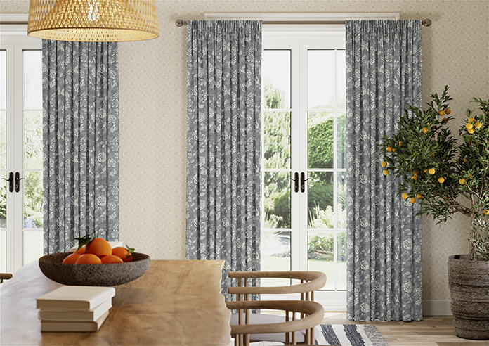 Bird Garden, Charcoal - Made to Measure Curtains - Image 3